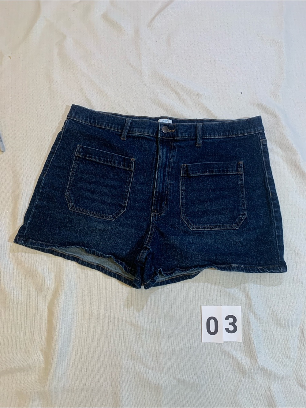 Time and Tru Dark Blue Denim Jean Shorts